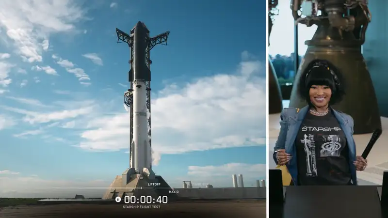Siêu tên lửa Starship V3 của SpaceX trên bệ phóng Starbase