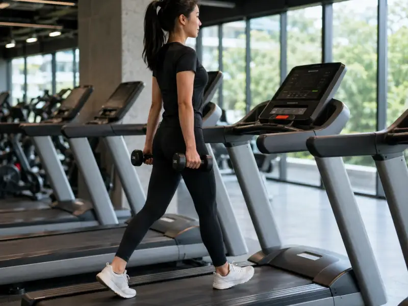 Mang thêm tạ tay khi đi bộ có thể giúp đốt nhiều calo hơn nhưng cần tránh mang quá nặng