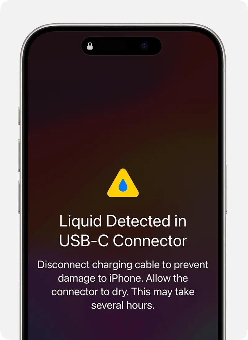 Cảnh báo nước trên iPhone