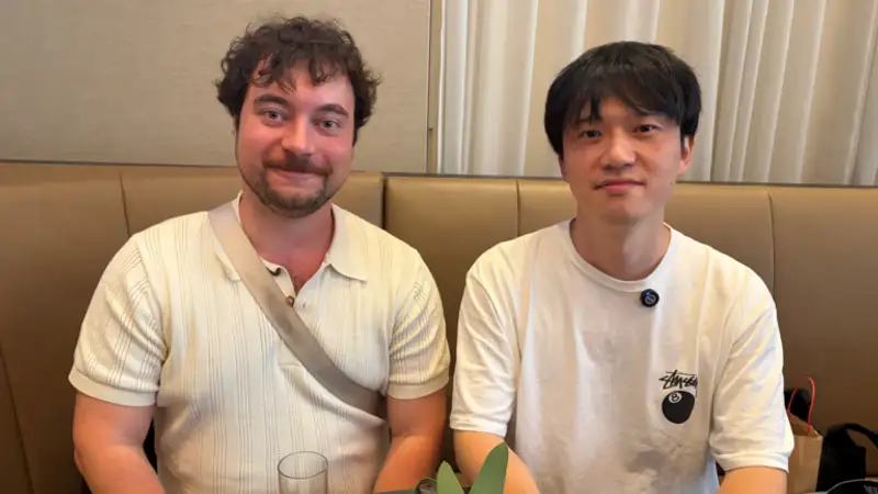 Reiji Miyajima during the interview