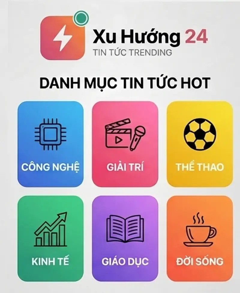 Giao diện danh mục tin tức hot tại Xu Hướng 24