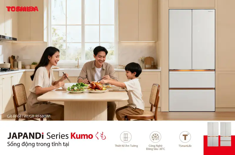 Tủ lạnh Toshiba JAPANDi series Kumo