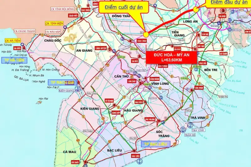 Hai phương án xây 63 km cao tốc Đức Hòa - Mỹ An: Bài toán chọn cầu cạn hay đắp nền