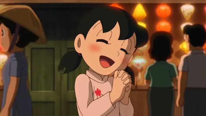 Shizuka và Doremi duyên dáng trong tà áo dài