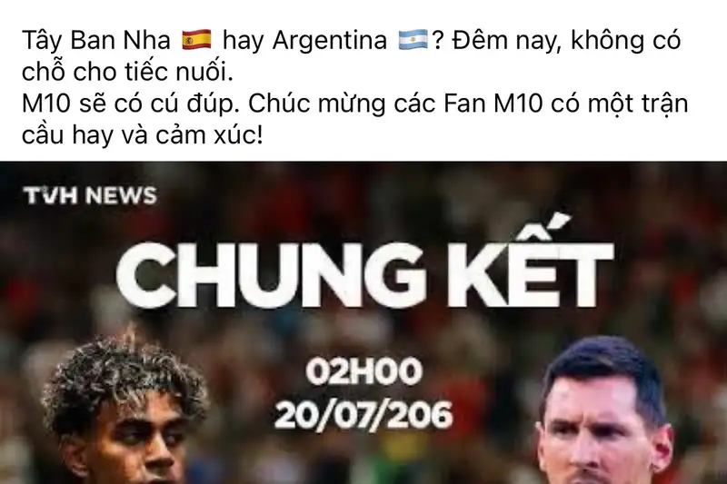 Showbiz Việt "mất ngủ" vì Chung kết World Cup 2026: Đỗ Mỹ Linh, HIEUTHUHAI cùng dàn sao náo loạn