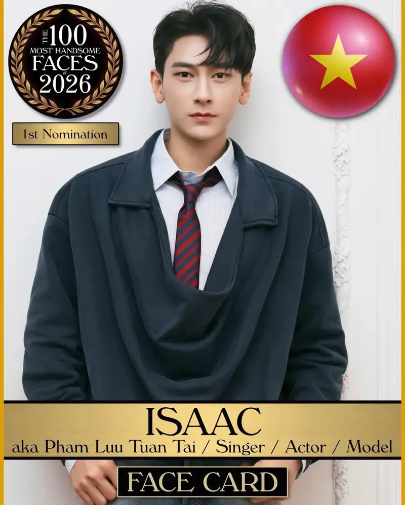 Isaac lọt đề cử Top 100 gương mặt đẹp nhất thế giới