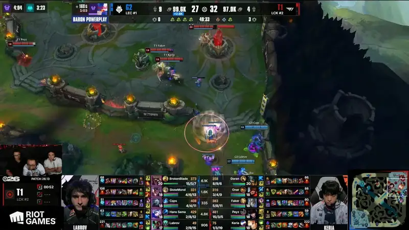 G2 Esports ăn mừng chiến thắng nghẹt thở trước đương kim vô địch thế giới