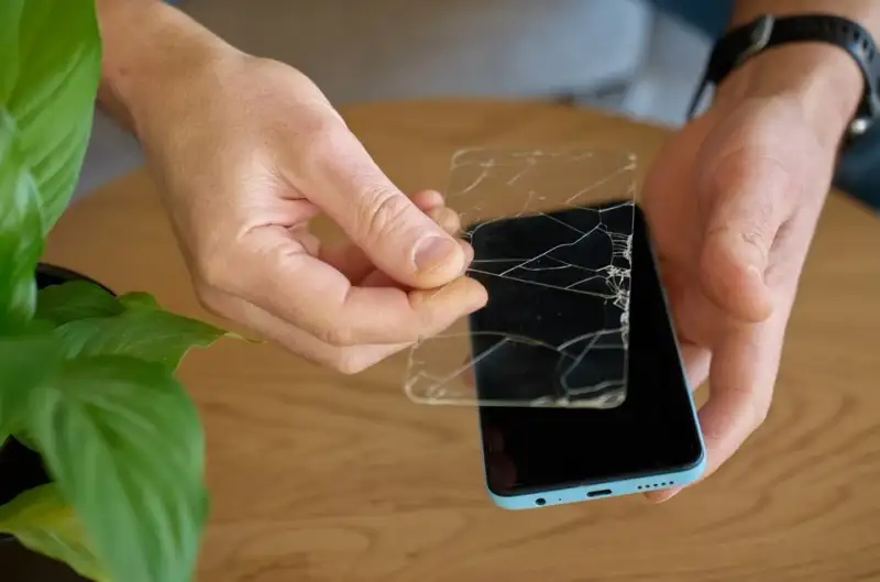 Miếng dán cường lực bị nứt vỡ trên iPhone