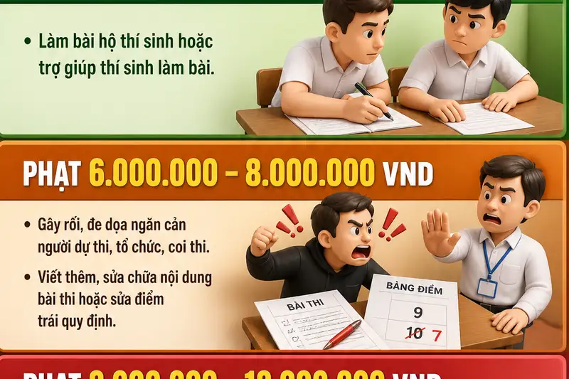 Thi hộ và những mức phạt nghiêm khắc đến 16 triệu đồng thí sinh bắt buộc phải biết