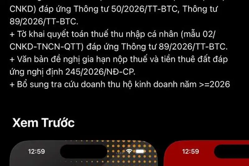 eTax Mobile Cập Nhật Lớn: Hỗ Trợ Kê Khai Thuế, Quyết Toán TNCN Chuẩn 2026
