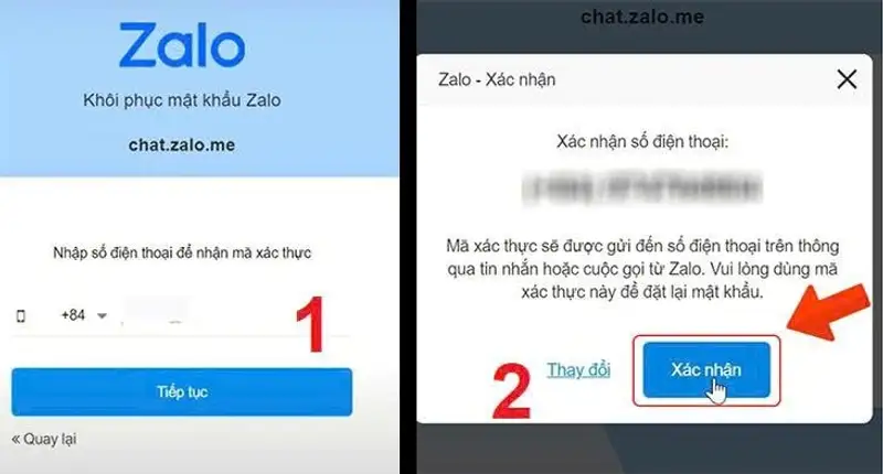 Tạo mật khẩu mới cho tài khoản Zalo
