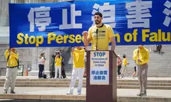 Cựu Sao NBA Enes Kanter Freedom Kêu Gọi Hành Động Vì Pháp Luân Công tại Washington D.C.